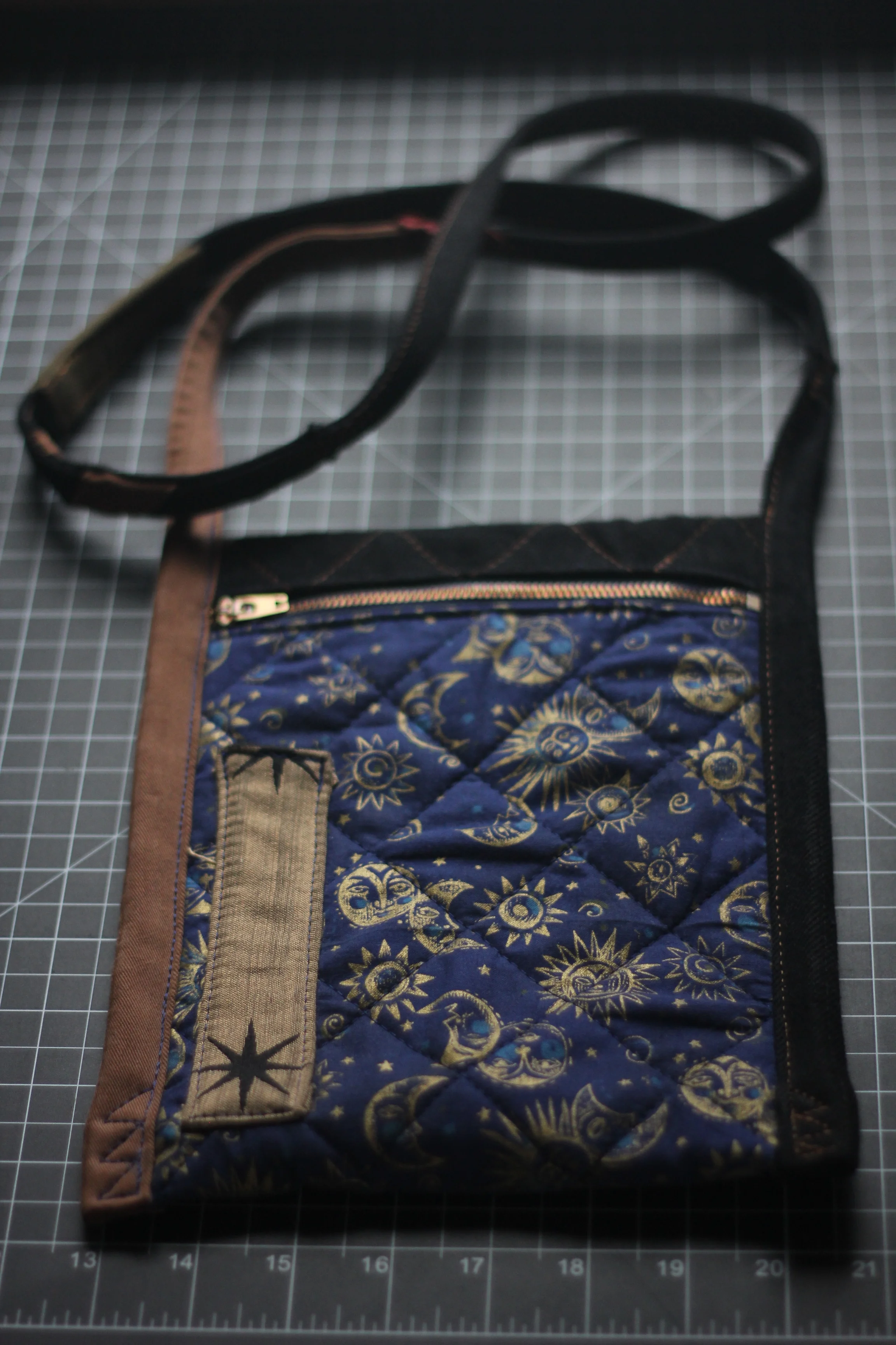 Sun, Moon & Stars - Quilted Passport Bag 01