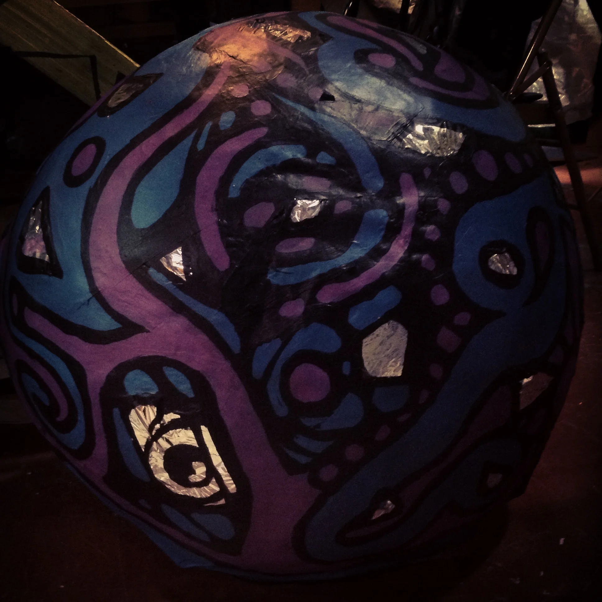  Acrylic &amp; collage on paper mache, 2015 