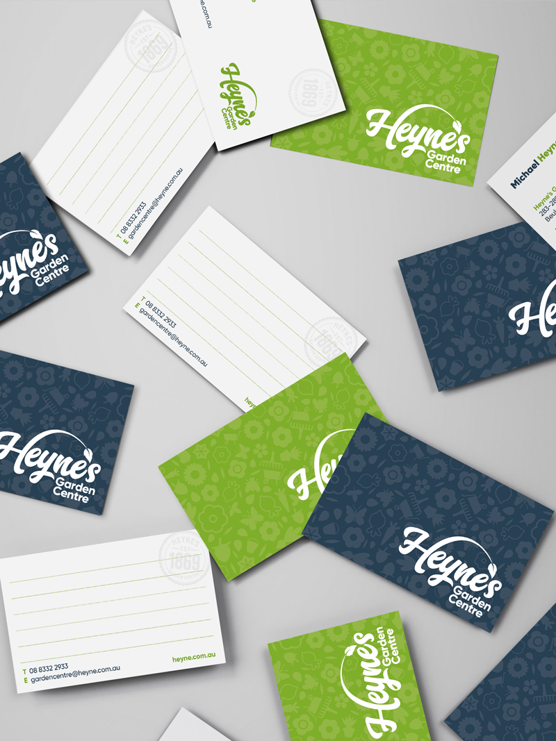 Heyne's Retail stationery design