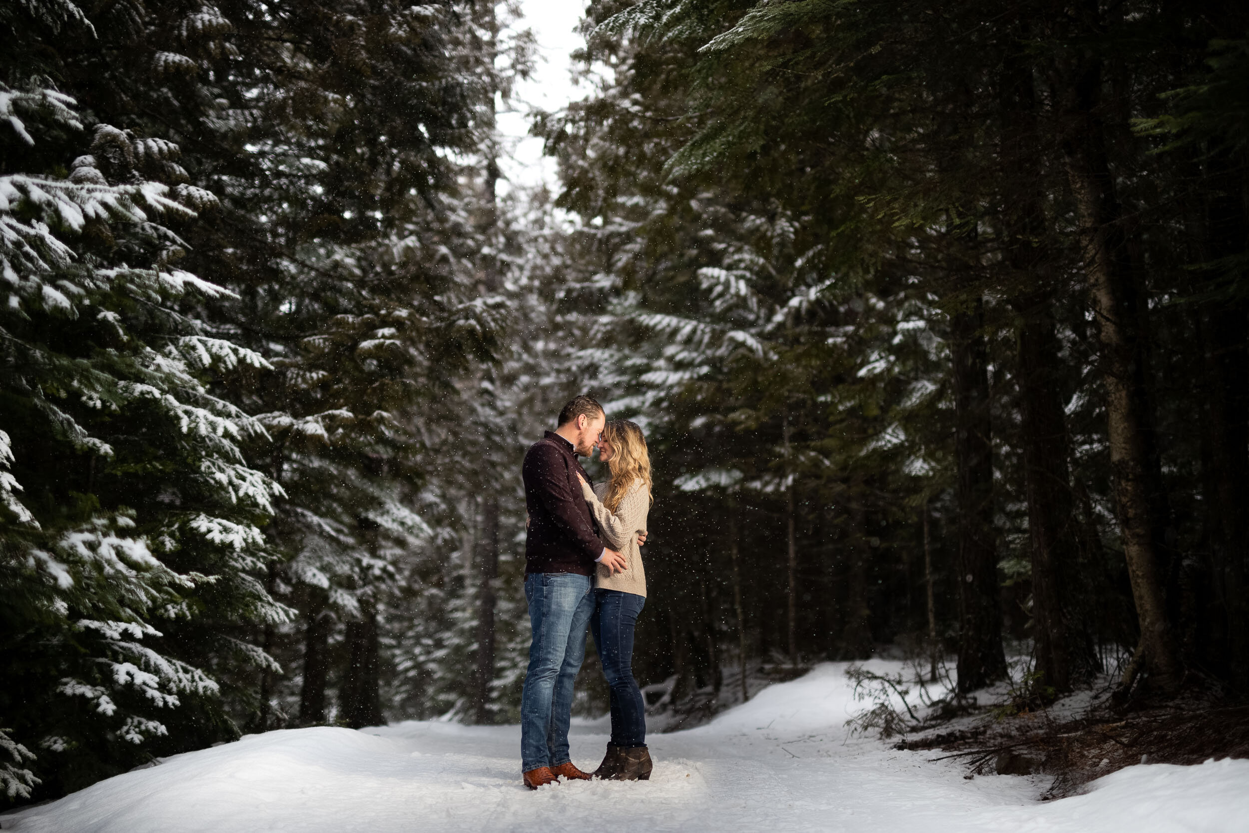 North Idaho Winter Engagement: JD &amp; Kara's Winter Wonderland Engagement