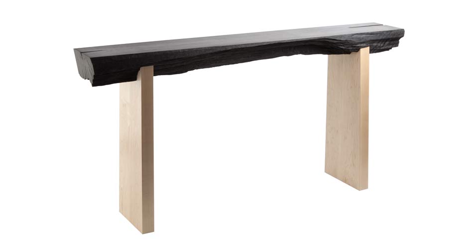 Bog Oak and Maple Console Table