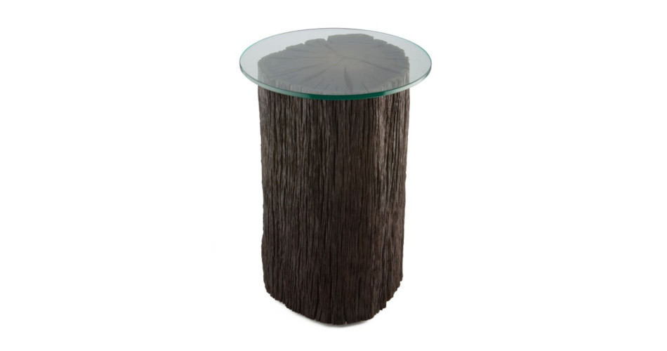 Bog Oak Tree Trunk Side Table