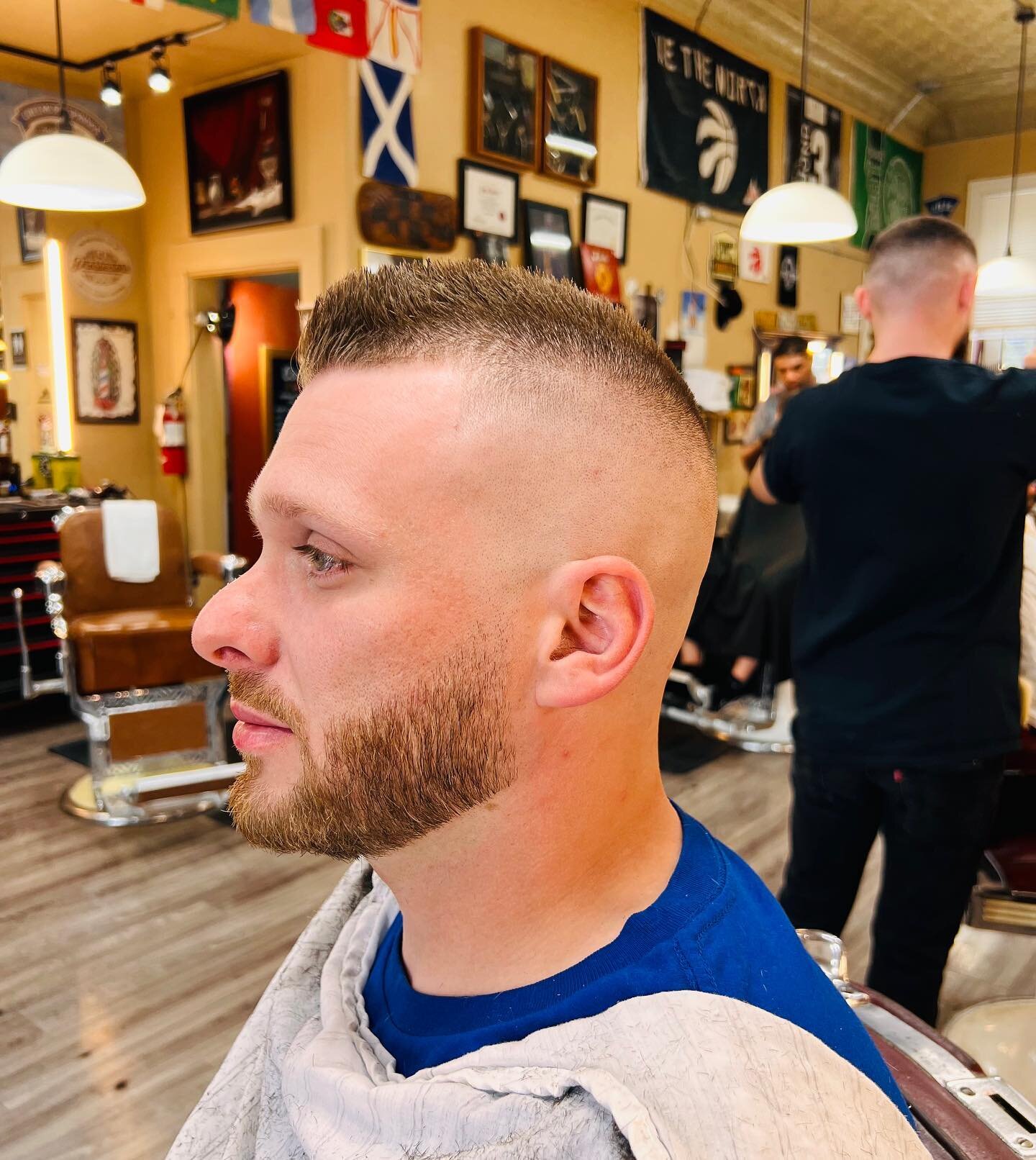 Bald fade / faux hawk. 💈: Jay Dymond. #barbershop #masterbarber #skinfade #ptbo #downtown #hunterstreet
