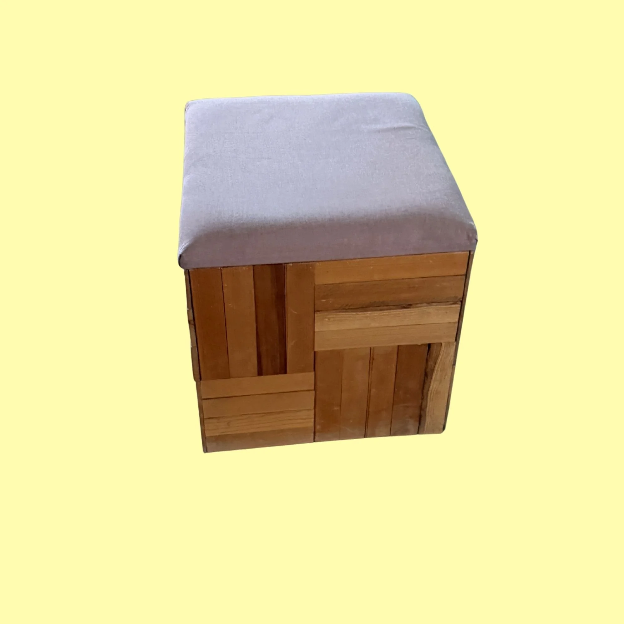 Bespoke storage stool handmade by Chissock Woodcraft - collection only