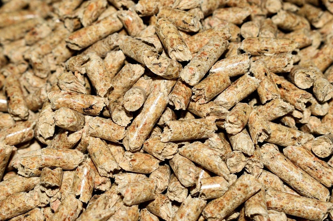 träpellets i närbild