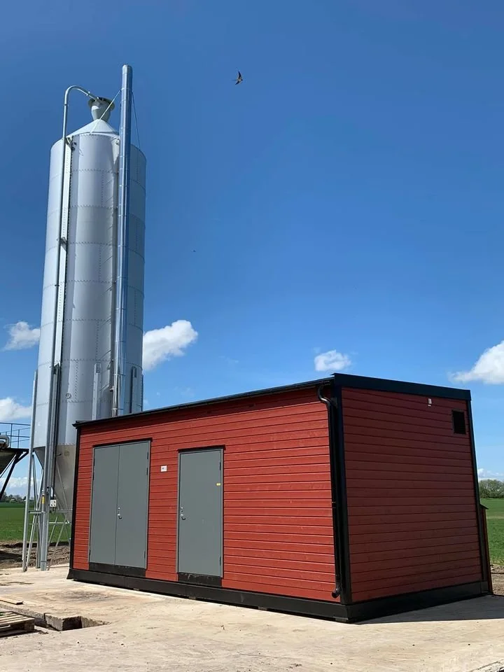 Cleanburn Bioenergi värmeanläggning med pelletspanna i drift