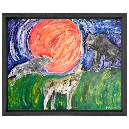 Mario Pratesi - The Dance of the Wolves - 100 x 70cm