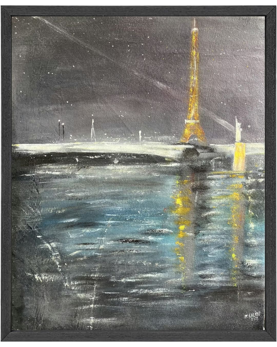 Jerome Saliou - Paris by Night - 70 x 60cm