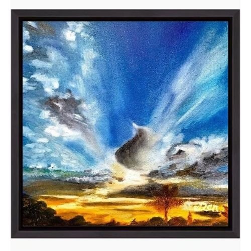 Jingmin Ren - Abstract Spiritual Art. Cloud 5 - 30 x 30cm