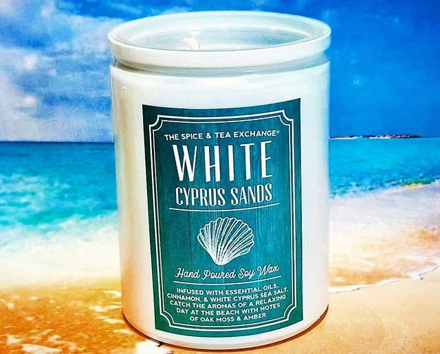Keep the smell of summer going all year long with this White Cypress Sands soy candle from @spiceandtea.alexandria🏖
.
.
.
.
#shopOTBD #lovelocalOT #extraordinaryALX #womanowned #soycandle #artisancandles #beachcandle