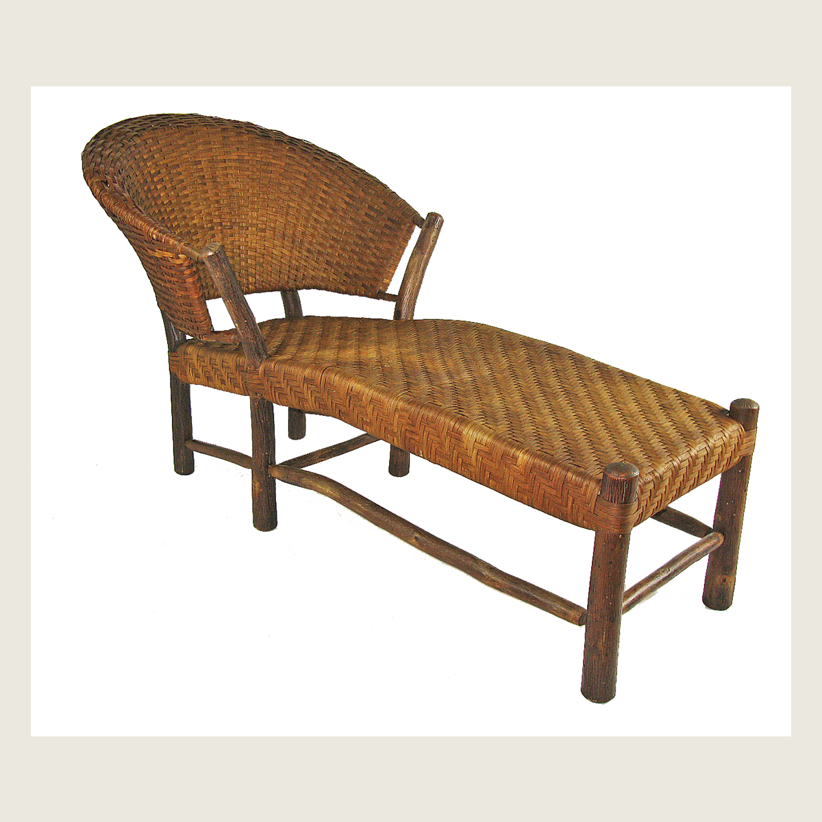 Rustic Hickory Chaise