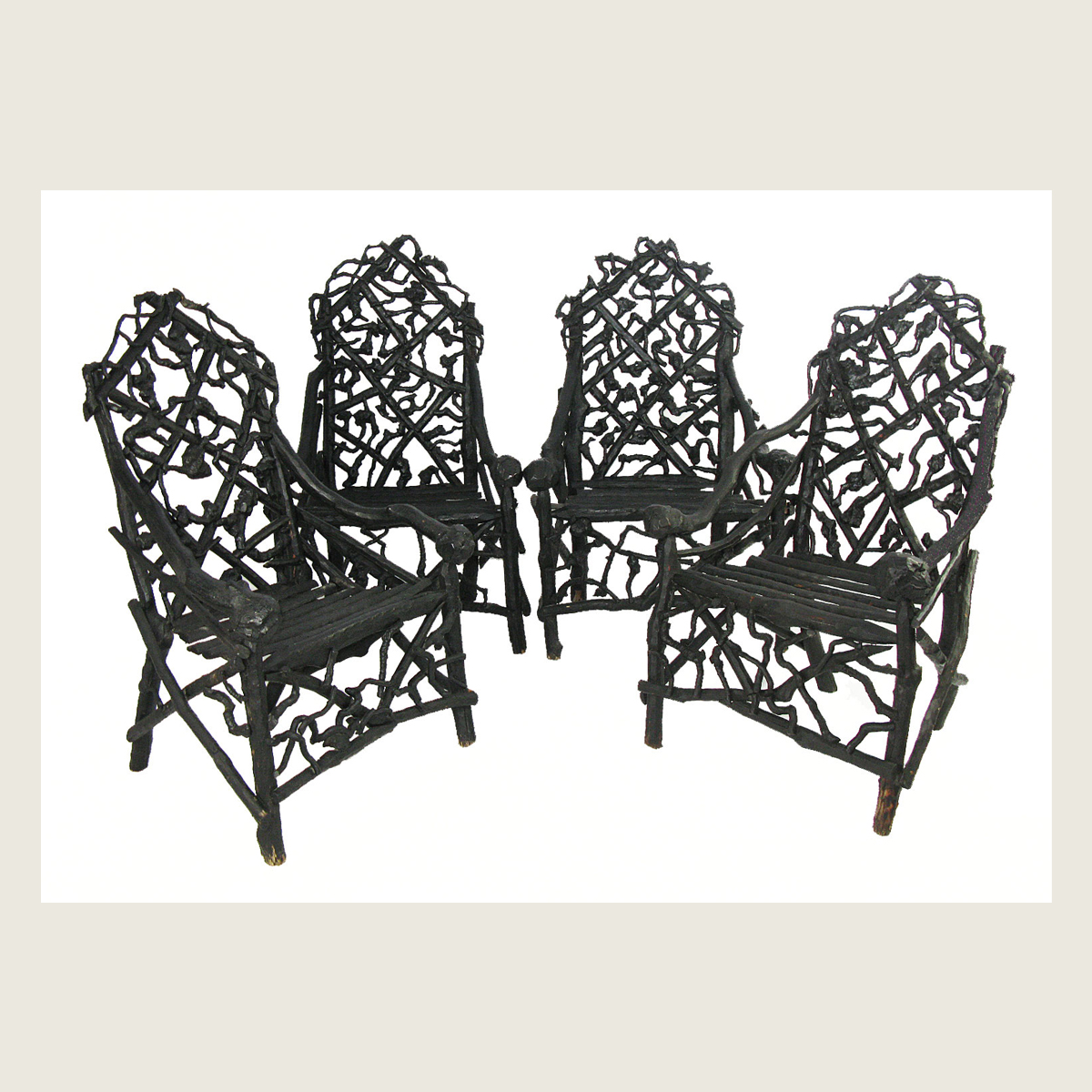 Set of Rustic Arm Chairs