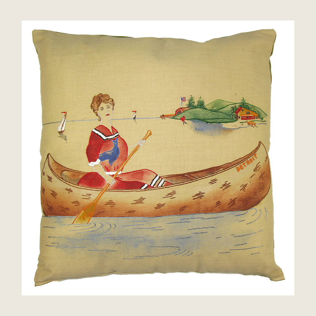 Canoeist Pillow