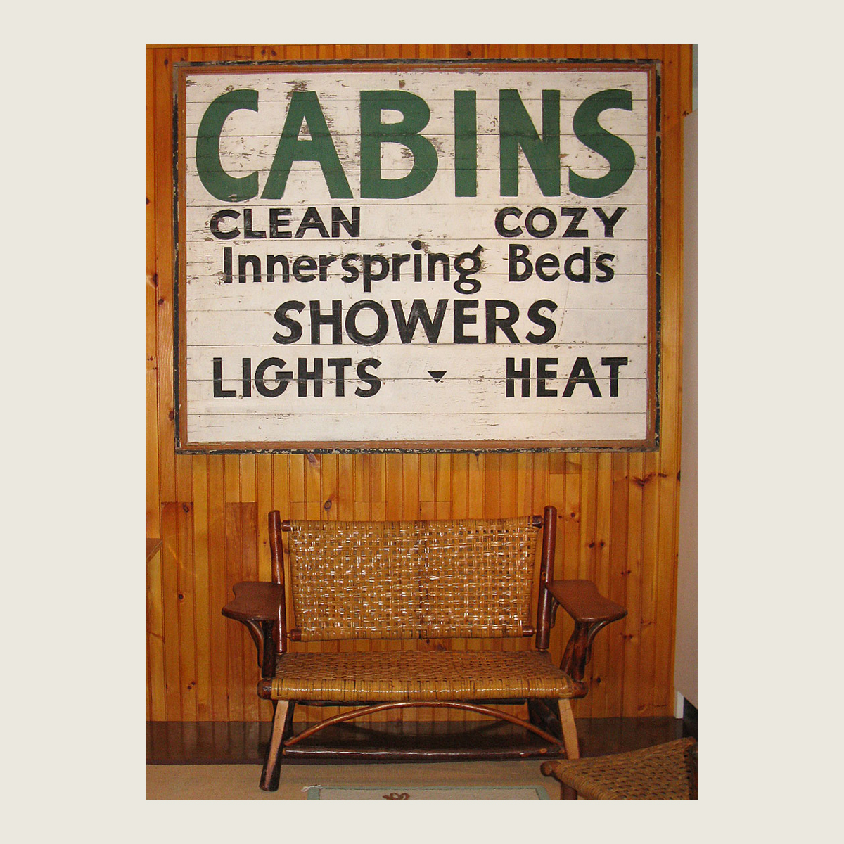 Large Cabins Sign