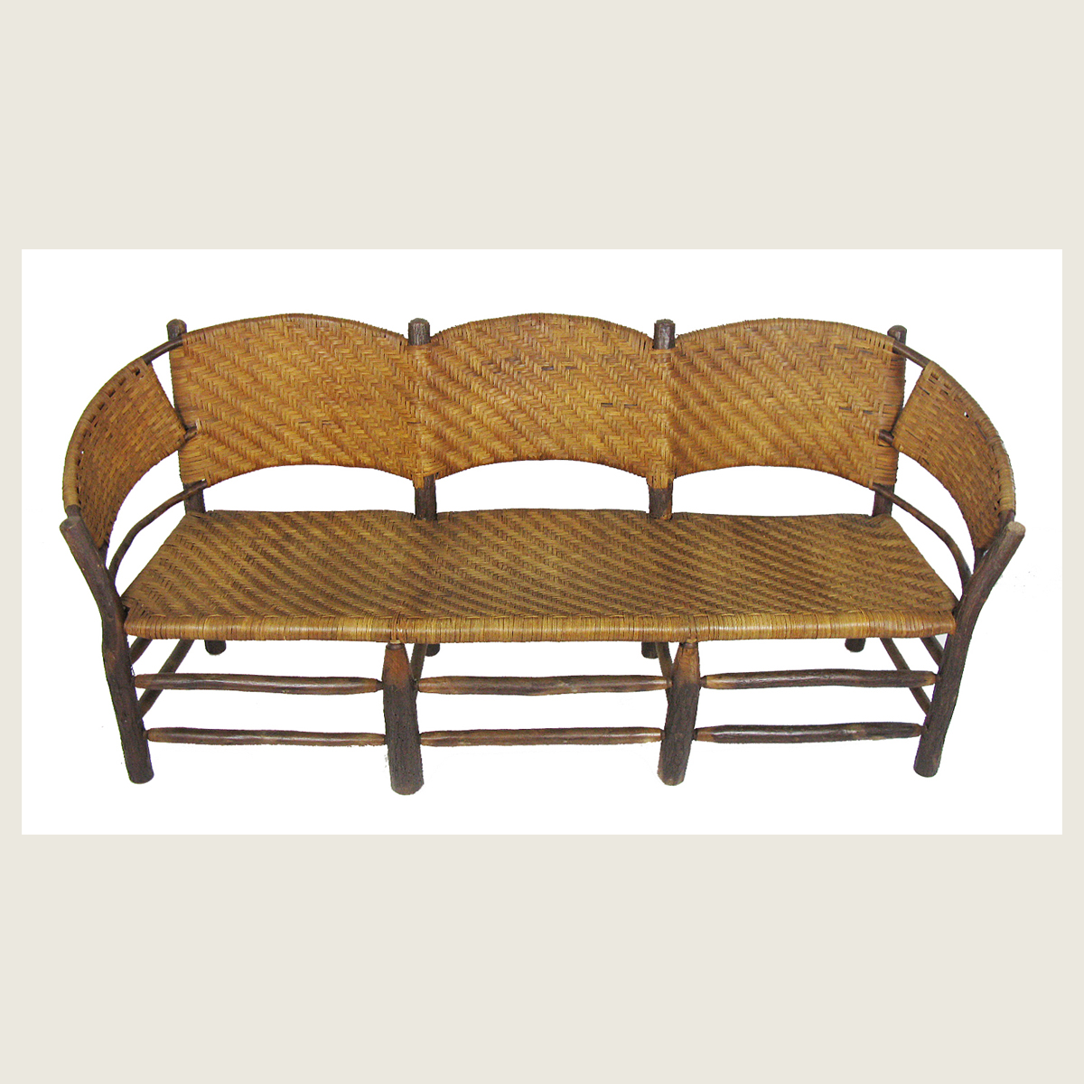 Rustic Hickory Settee