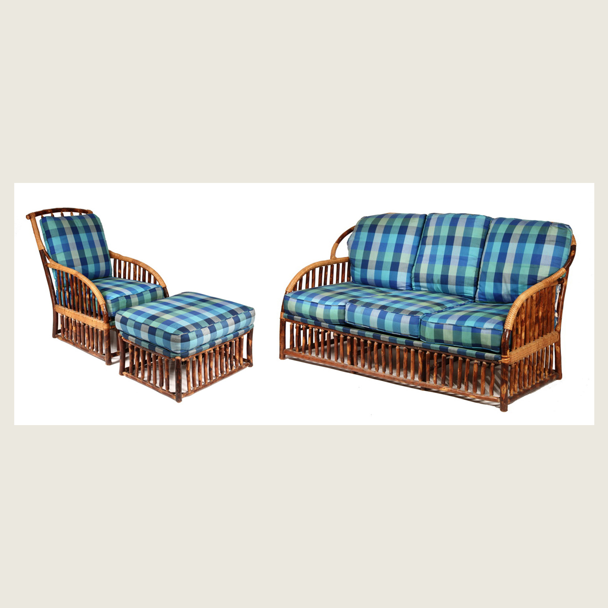 Old Hickory Upholstered Set
