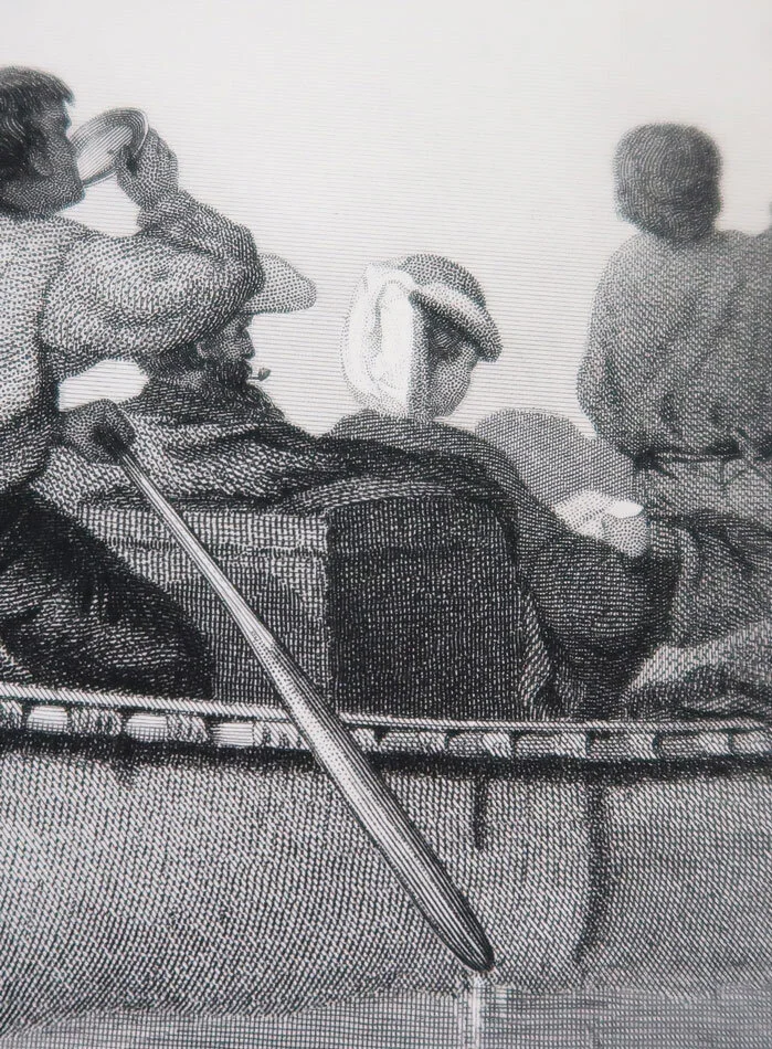 19th Century Engraving of Fur Trade Canoes — Cherry Gallery
