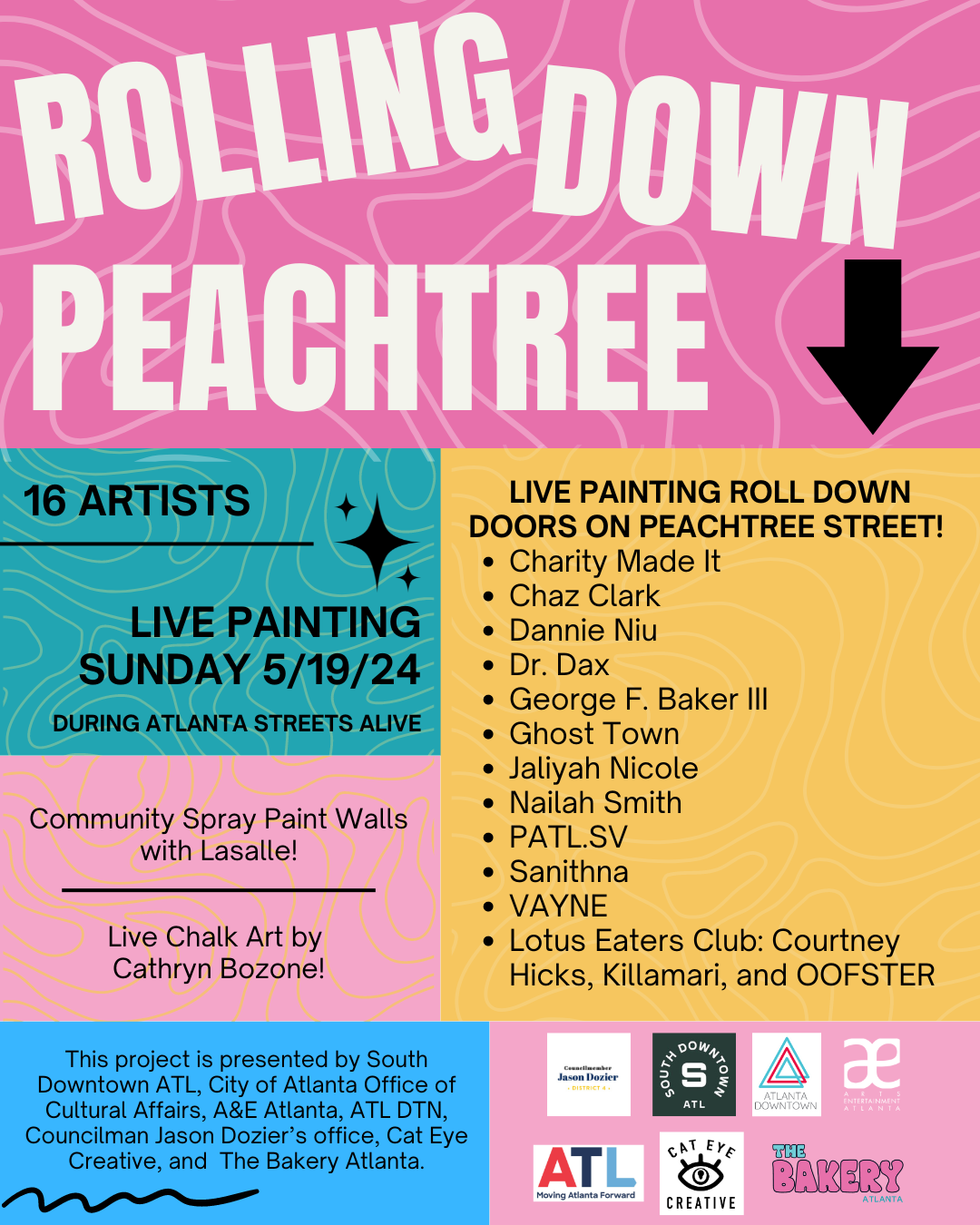 "Rolling Down Peachtree" Mural Jam + Atlanta Streets Alive