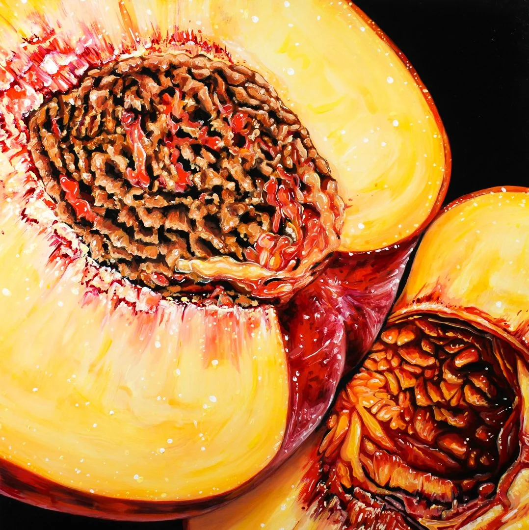 Angela Faustina, PEACH, 2021. Oil on cradled painting panel, 12 by 12.jpg
