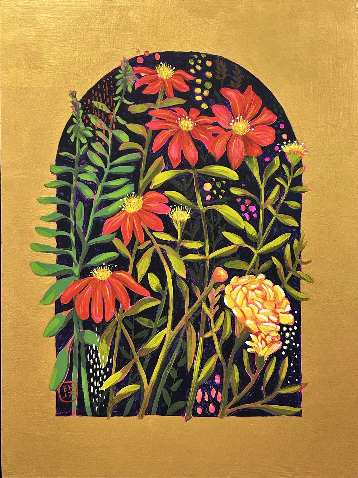 Enter This Way-10x8-EggTempera Gouache on wood-1200.jpg