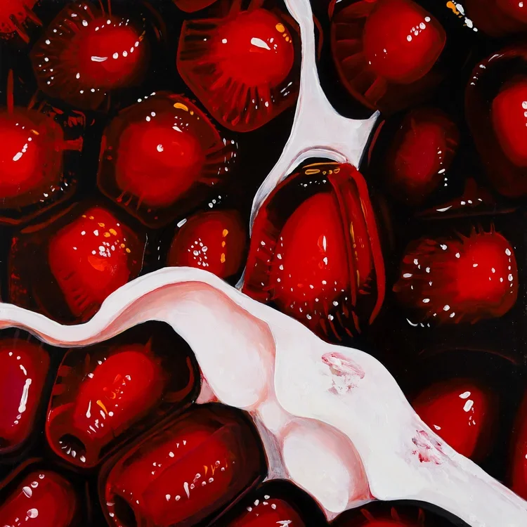 Angela+Faustina,+POMEGRANATE+LXI,+2024.+Oil+on+cradled+painting+panel,+12+by+12..webp