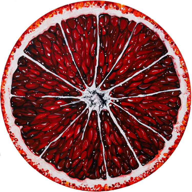 Angela+Faustina,+BLOOD+ORANGE+XXXIX,+oil+on+cradled+painting+panel,+8+diameter.webp