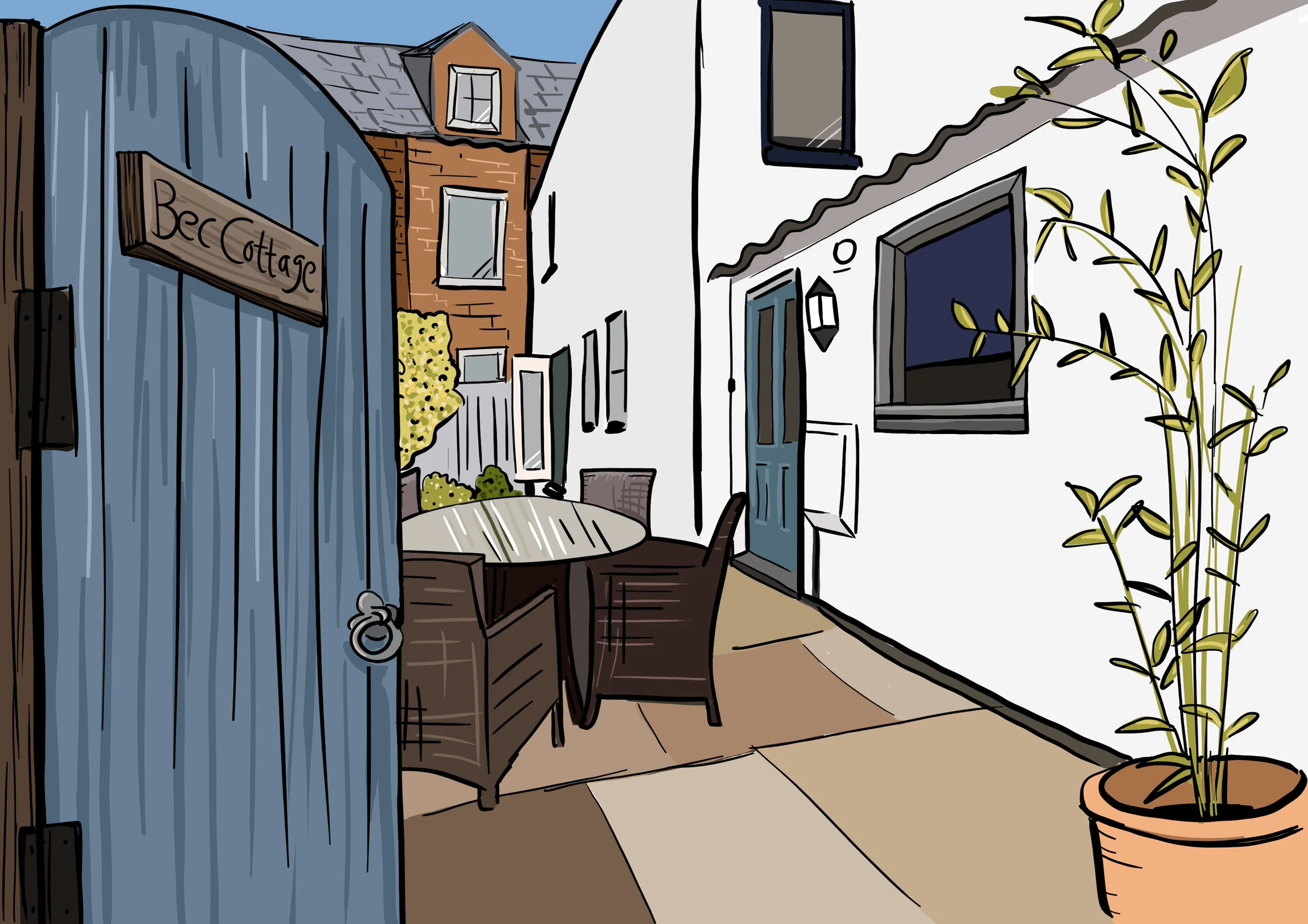 Holiday cottage portrait