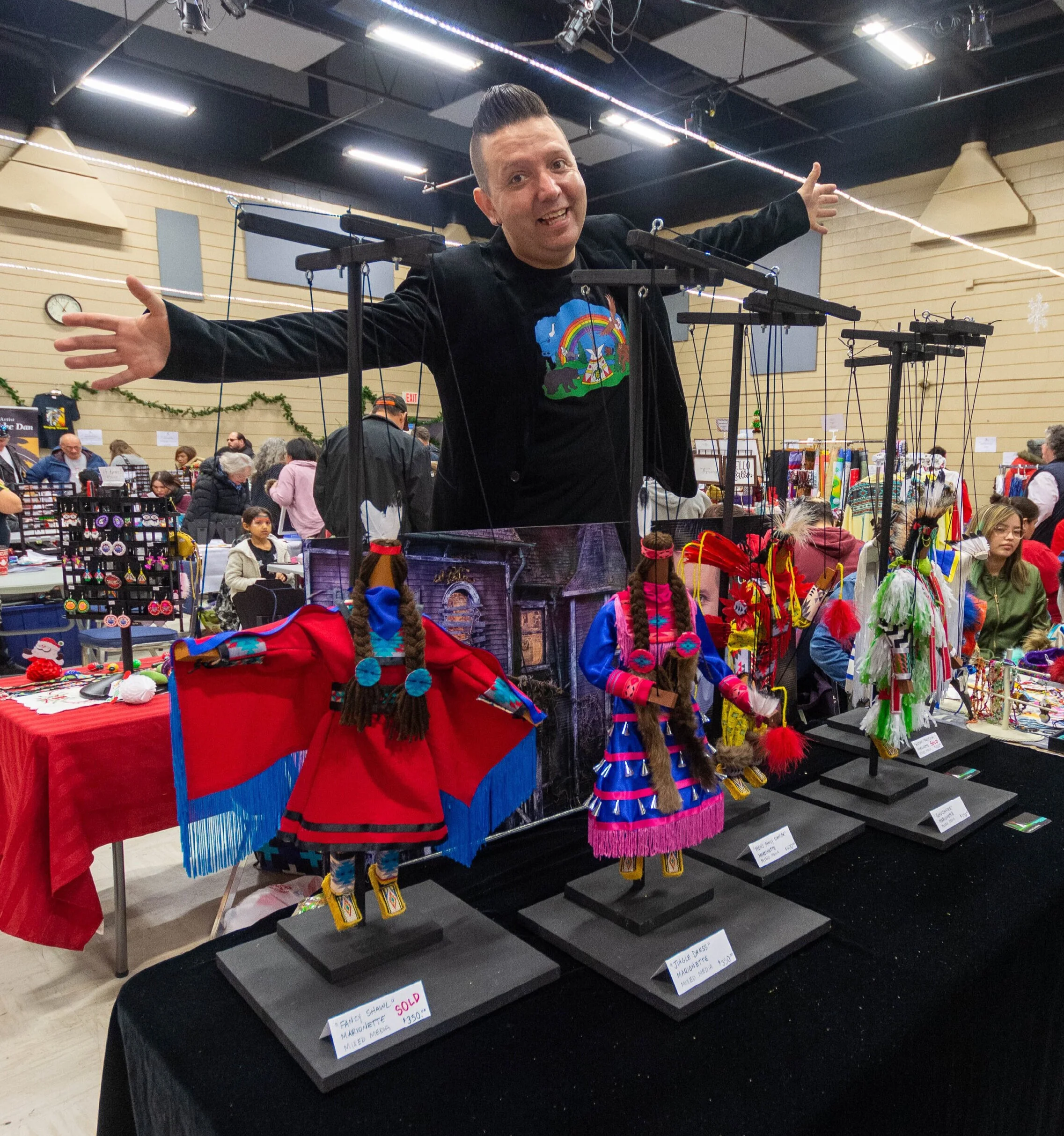 Here I am posing with my puppets! (Photo by Judith Ann Gale)