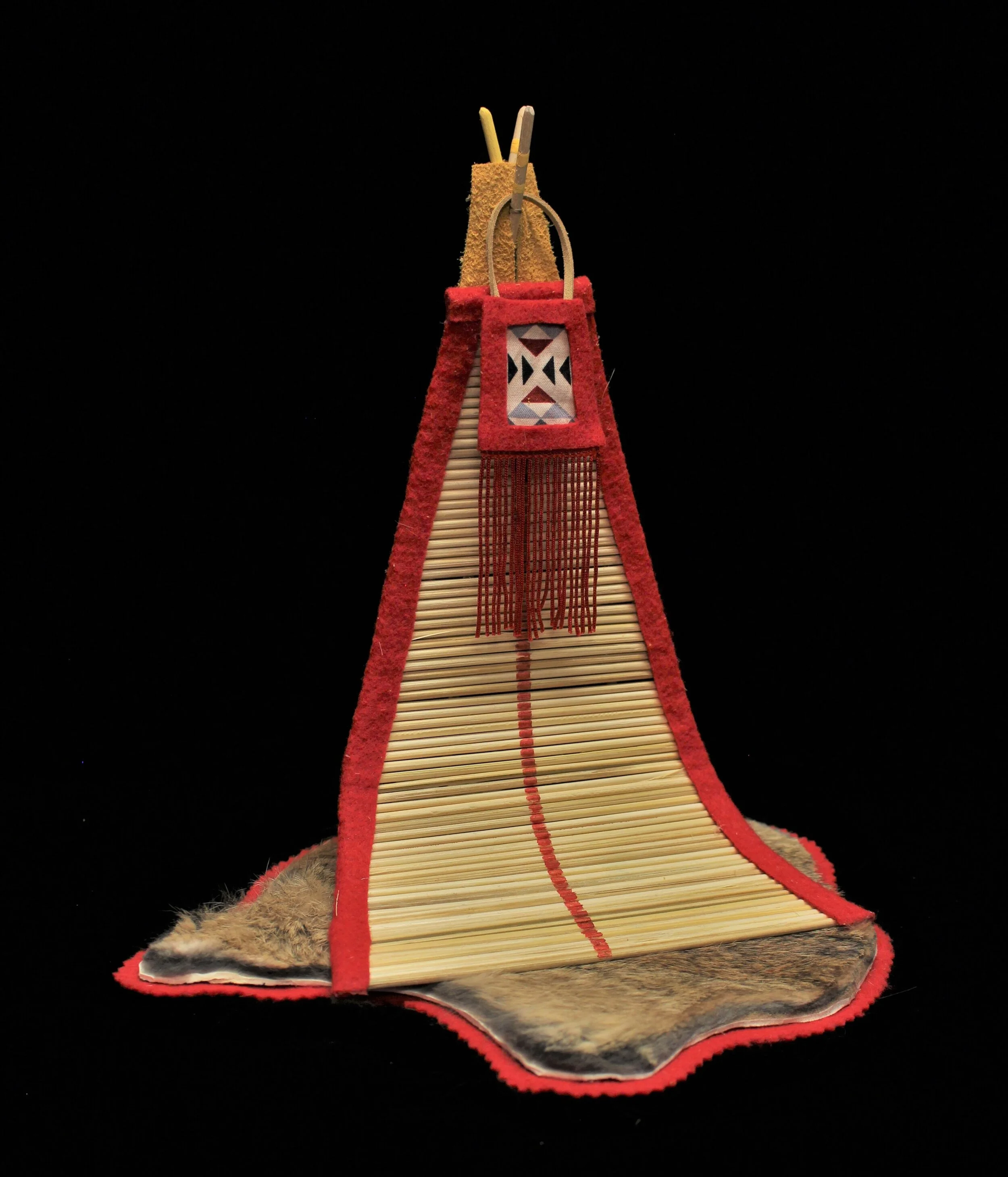 Miniature Tipi Backrests with artist Lance Cardinal