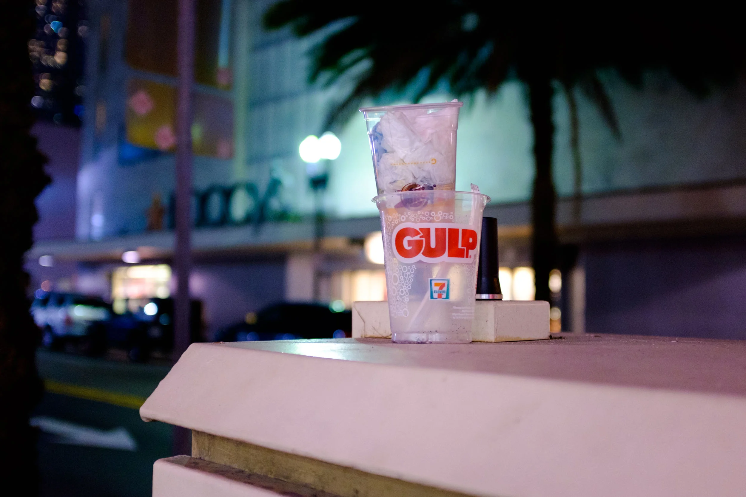 Two Plastic Cups. Miami 2017