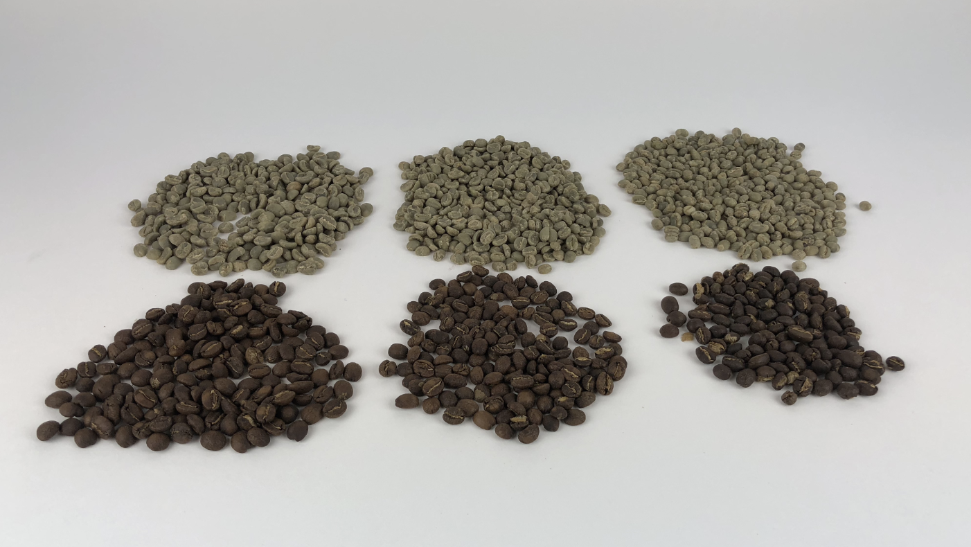 AA, AB and PB grades, both green and roasted