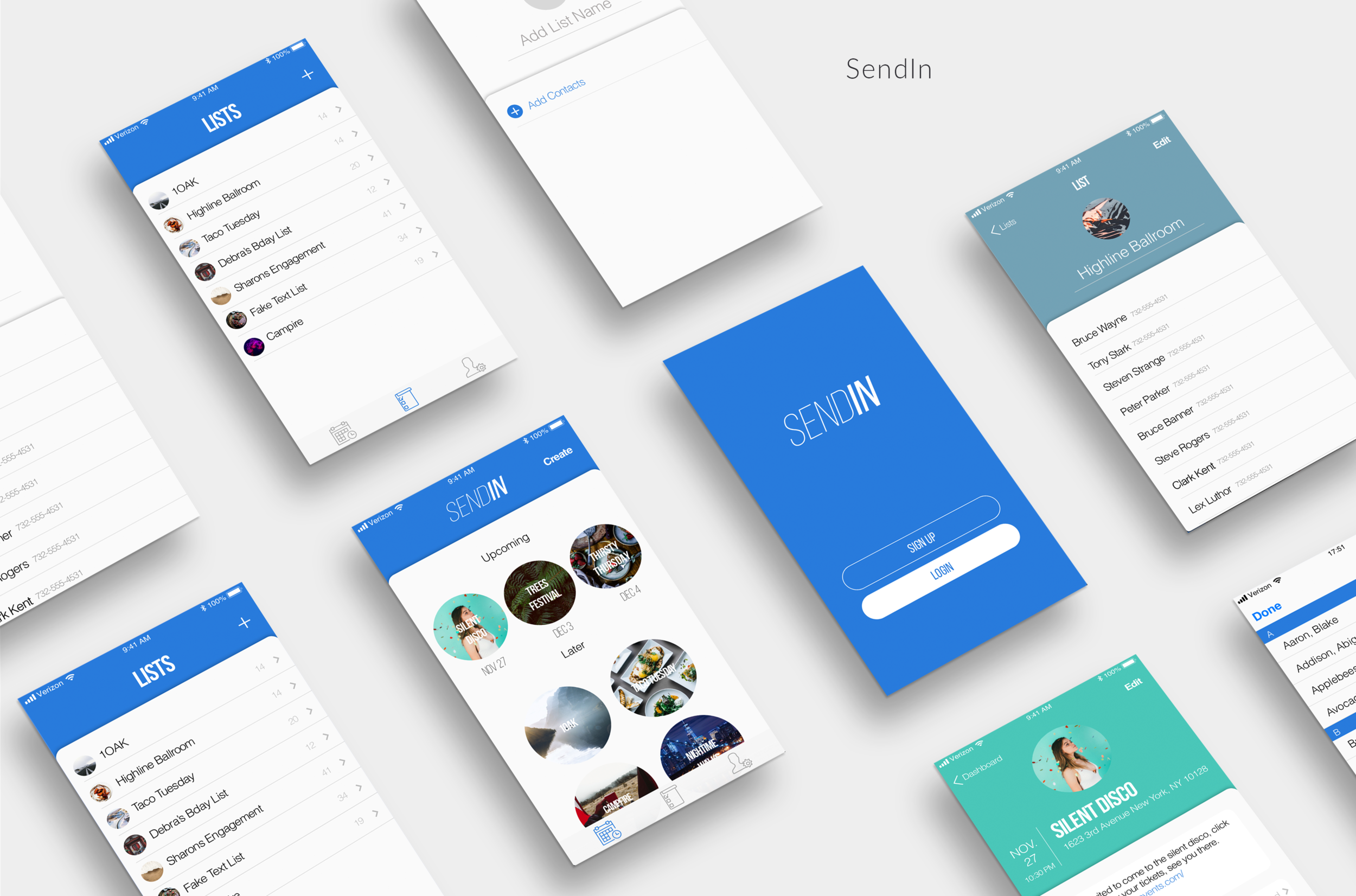 SendIn - A CRM app for party planners