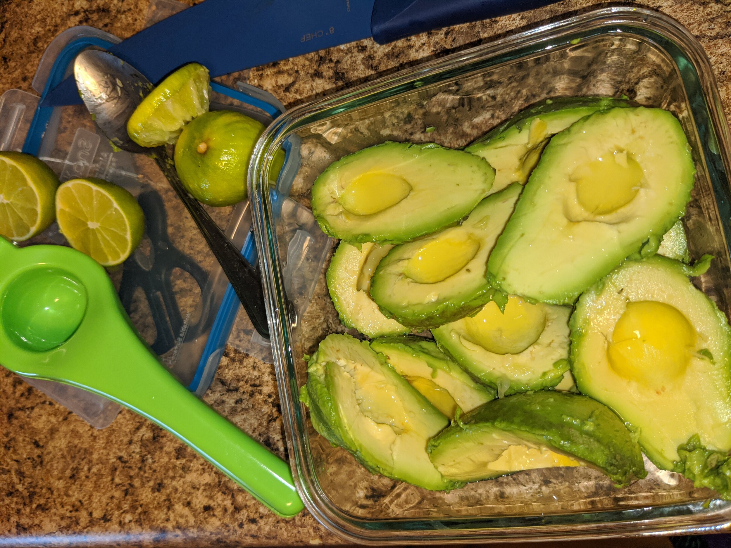 Using avoacados to make filling snacks. 