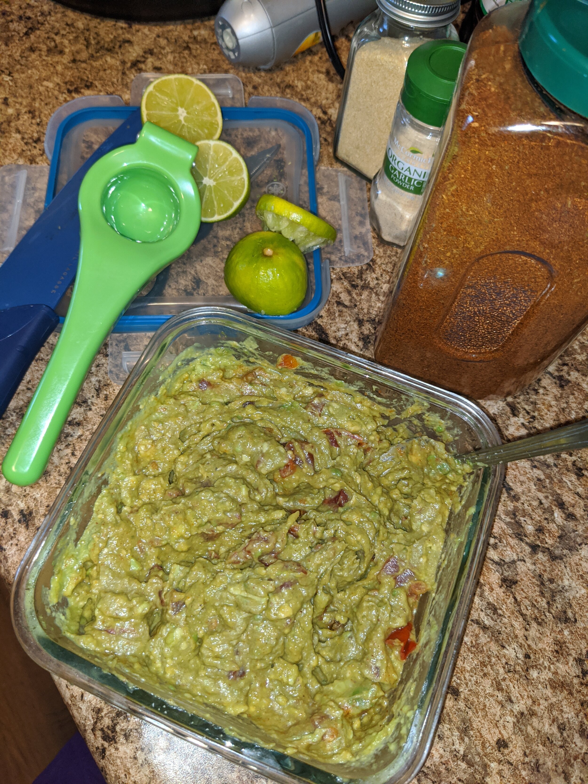 Also made some guacamole with those avocados