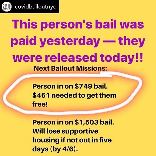 @covidbailoutnyc &amp; @emergency_release_fund