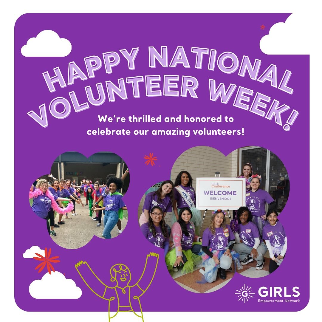 As we wrap up #NationalVolunteerWeek we want to thank our amazing volunteers! 💜

We are soooo thankful to have such amazing volunteers!🥹

In 2022-2023 we had 406 volunteers that dedicated 8,435 at Girls Empowerment Network!
We are honored to celebr