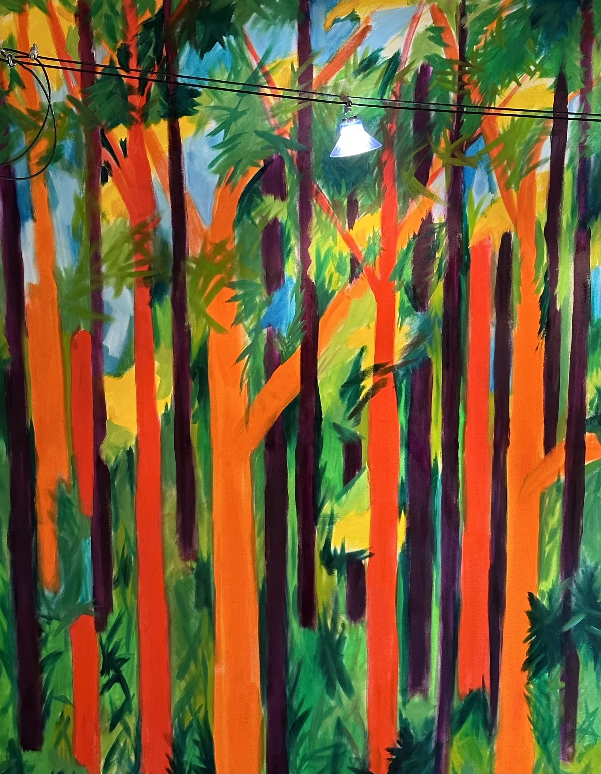    #2. Dense Woods, Oil on Canvas, 68 ½”  x 70 1/2”, $3,000. 