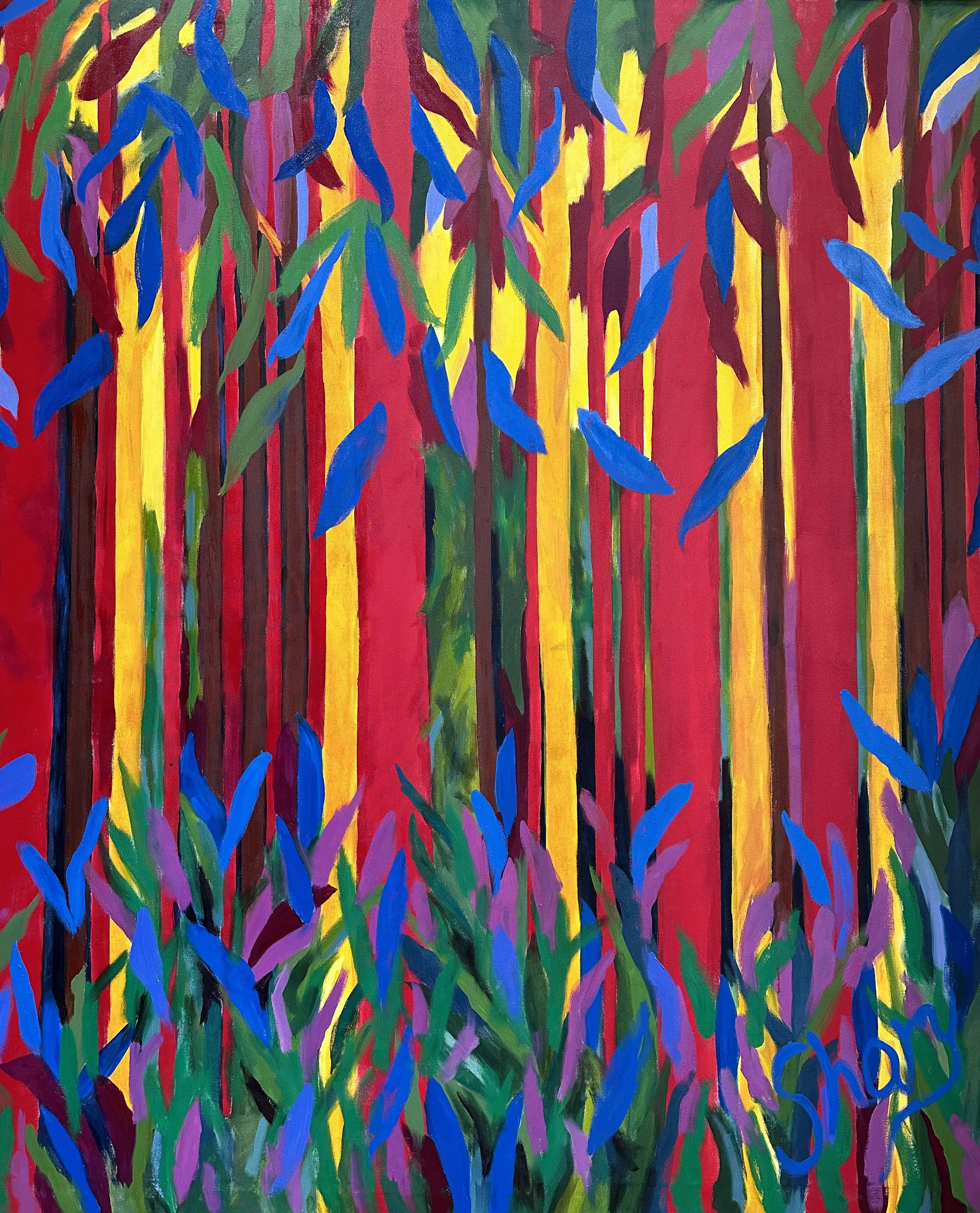    #3. Dense Woods, Oil on Canvas, 68 1/2” x 70 1/2” , $4,000. 