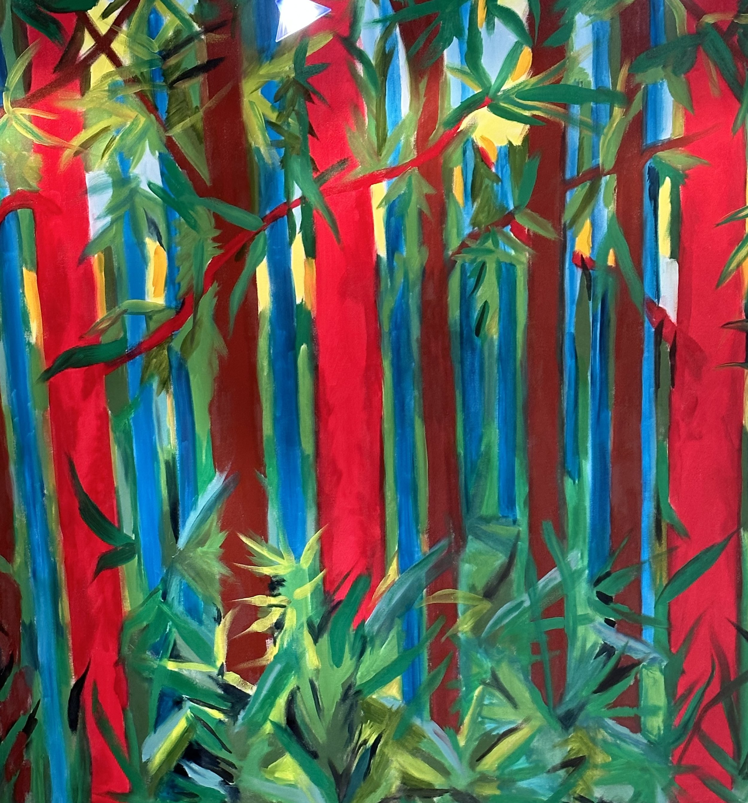    #4. Dense Woods, Oil on Canvas, x 68 1/2” x 70 1/2”,  $4,000. 