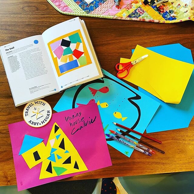 Doing our part, staying home, but missing our travels. This week we thought we would revisit one of our favorite artists, Matisse!  So we brought out the art supplies, channeled our inner Matisse, took virtual tours and did some creating! 
Stay well 