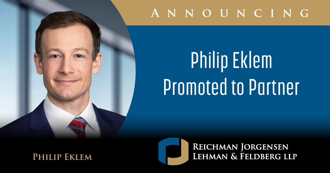 Philip Eklem Promoted to Partner at RJLF