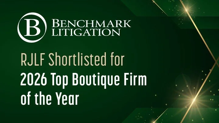 RJLF Shortlisted for Top Boutique Firm of the Year