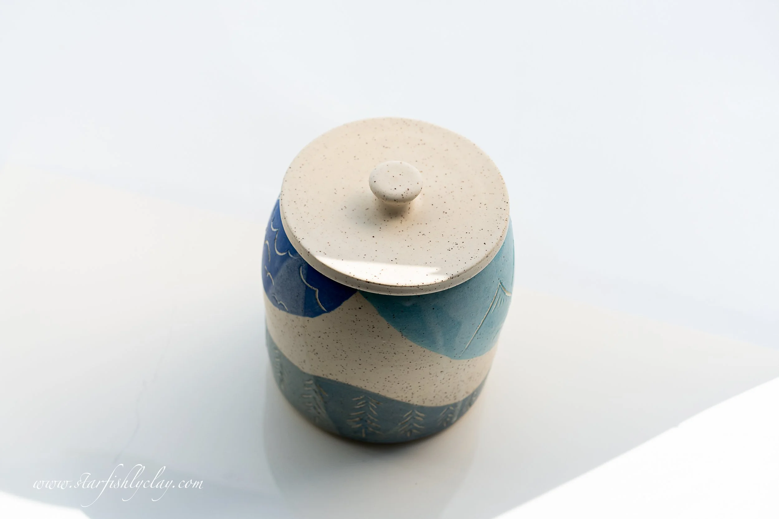 Handmade Stoneware Canister. Calgary Pottery. Local Pottery. Made in Alberta. Made in Canada. Support local YYC.