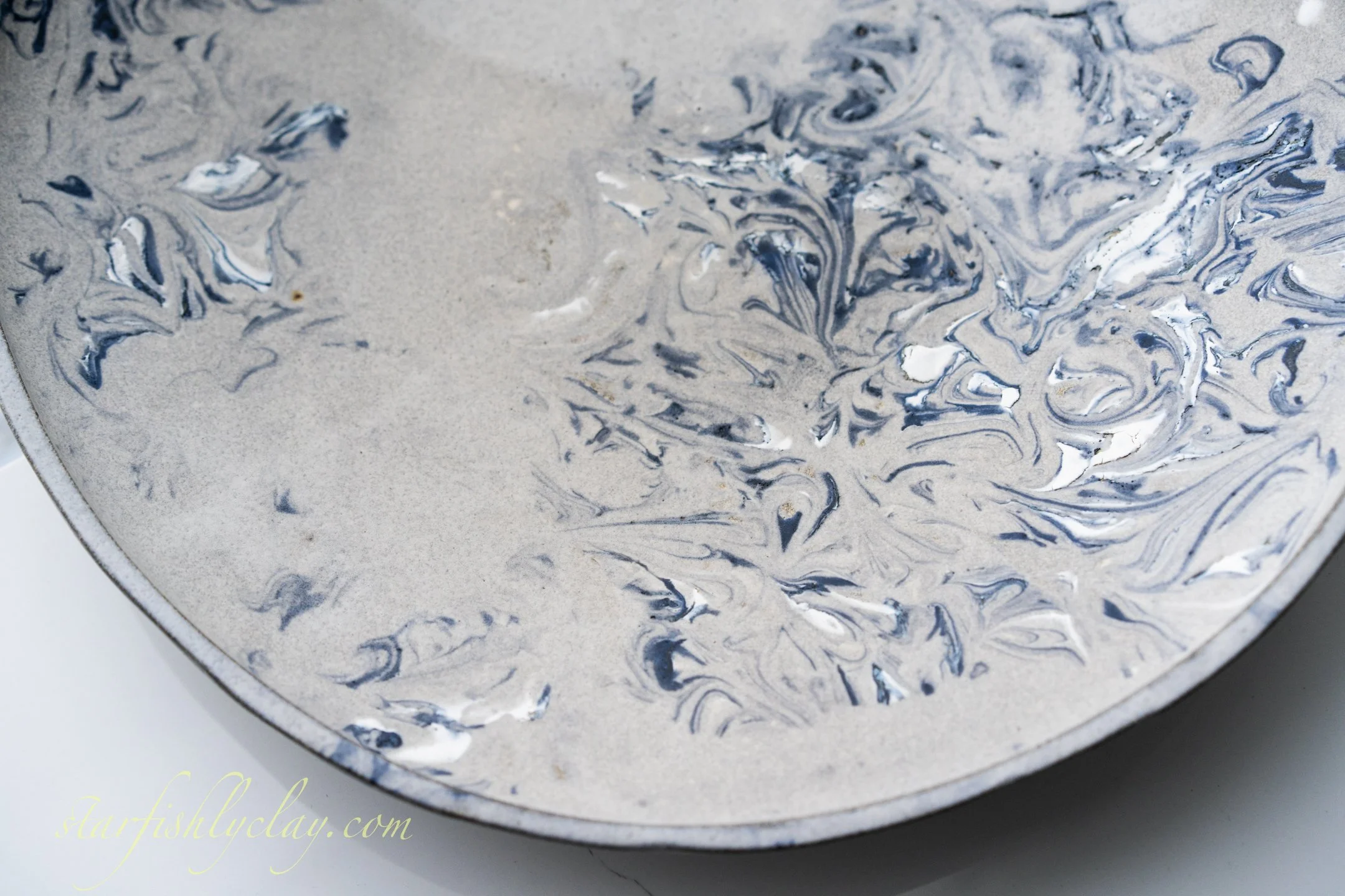 Mist & Marble 14" Bowl.  YYC.  Handmade Pottery. Made in Alberta.  Made in Canada.  Artisanal Ceramics.