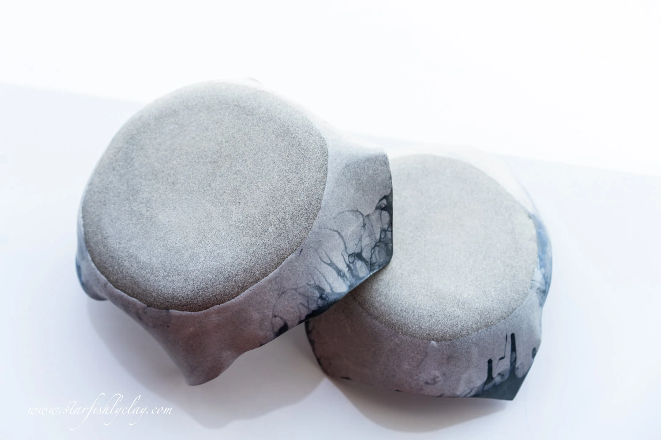 7" Papier Snack Bowls. Lava Pebble Collection. Grey Stoneware.  Made in Calgary, Alberta, Canada.  Local Pottery. YYC. Support Local. Handmade Pottery. Artisanal Ceramics.