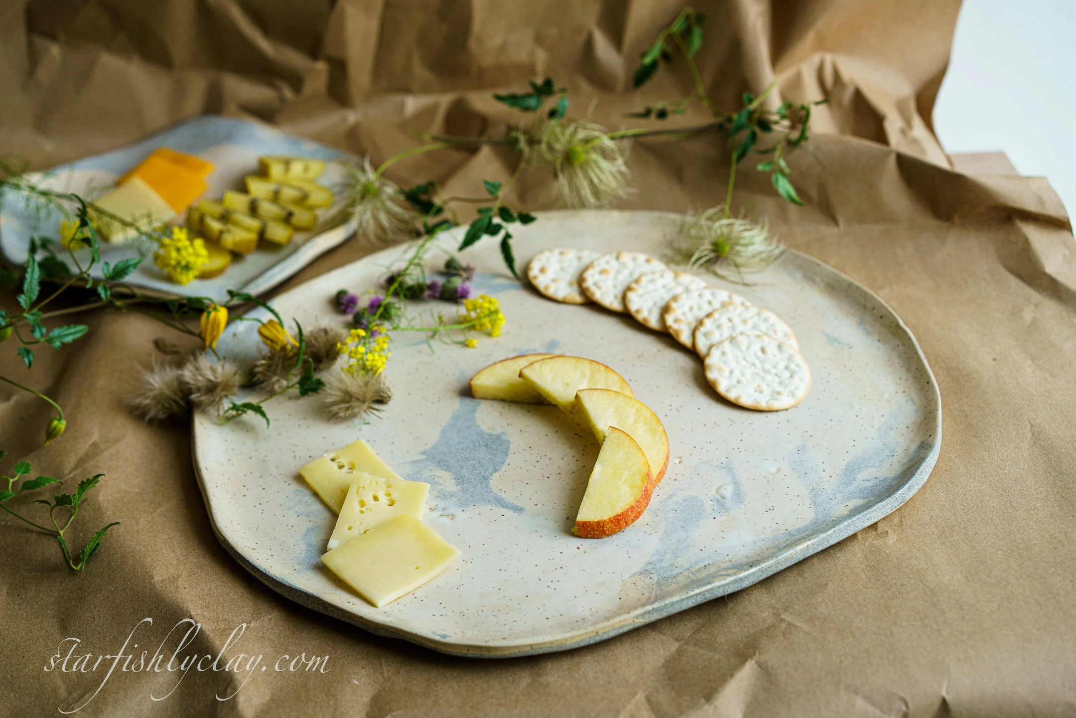 Handmade Charcuterie Plates.  Pottery made in Calgary, Alberta, Canada.