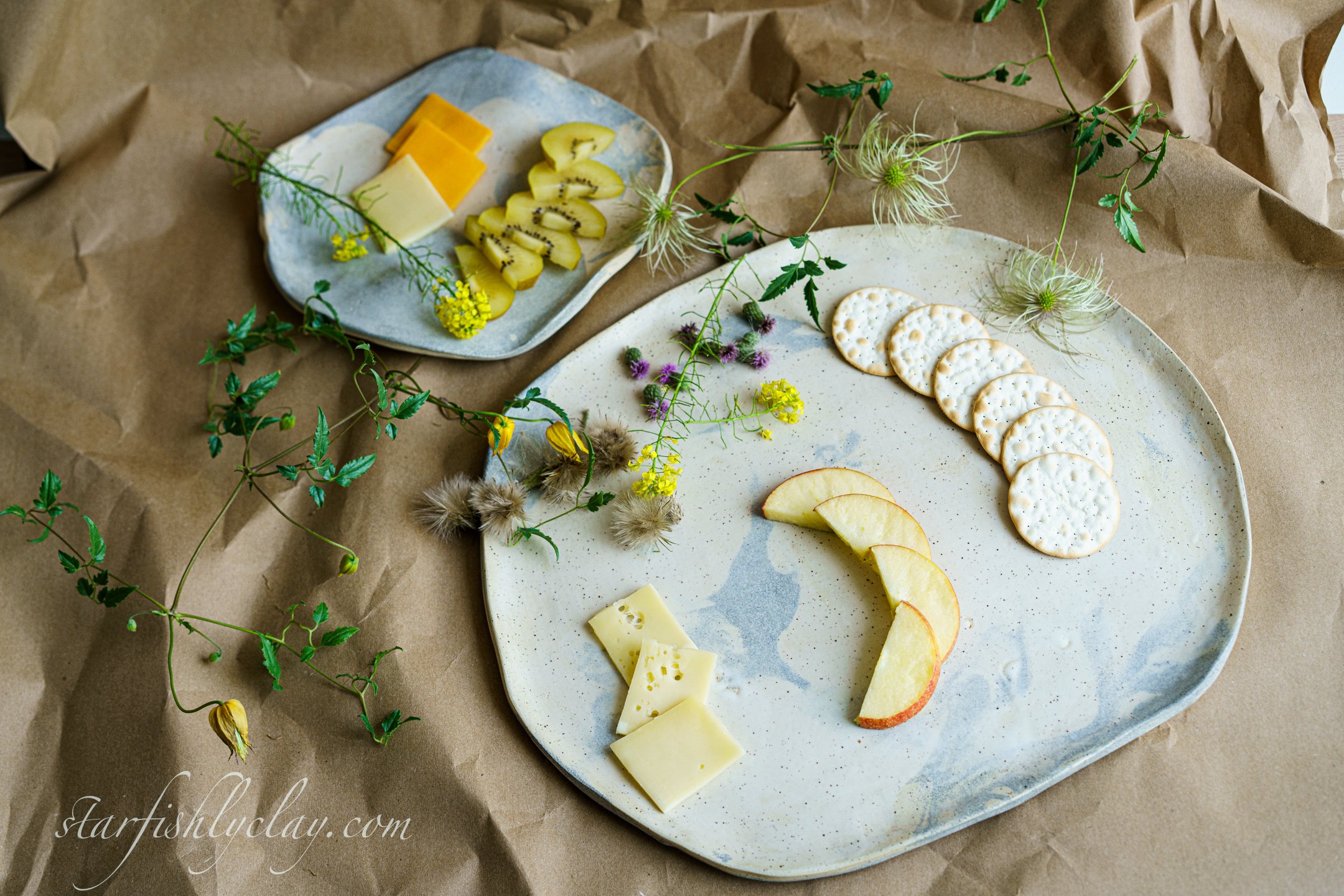 Handmade Charcuterie Plates.  Pottery made in Calgary, Alberta, Canada.