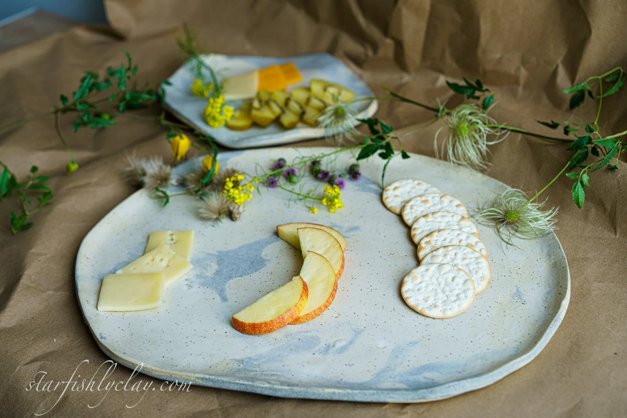 Handmade Charcuterie Plates.  Pottery made in Calgary, Alberta, Canada.