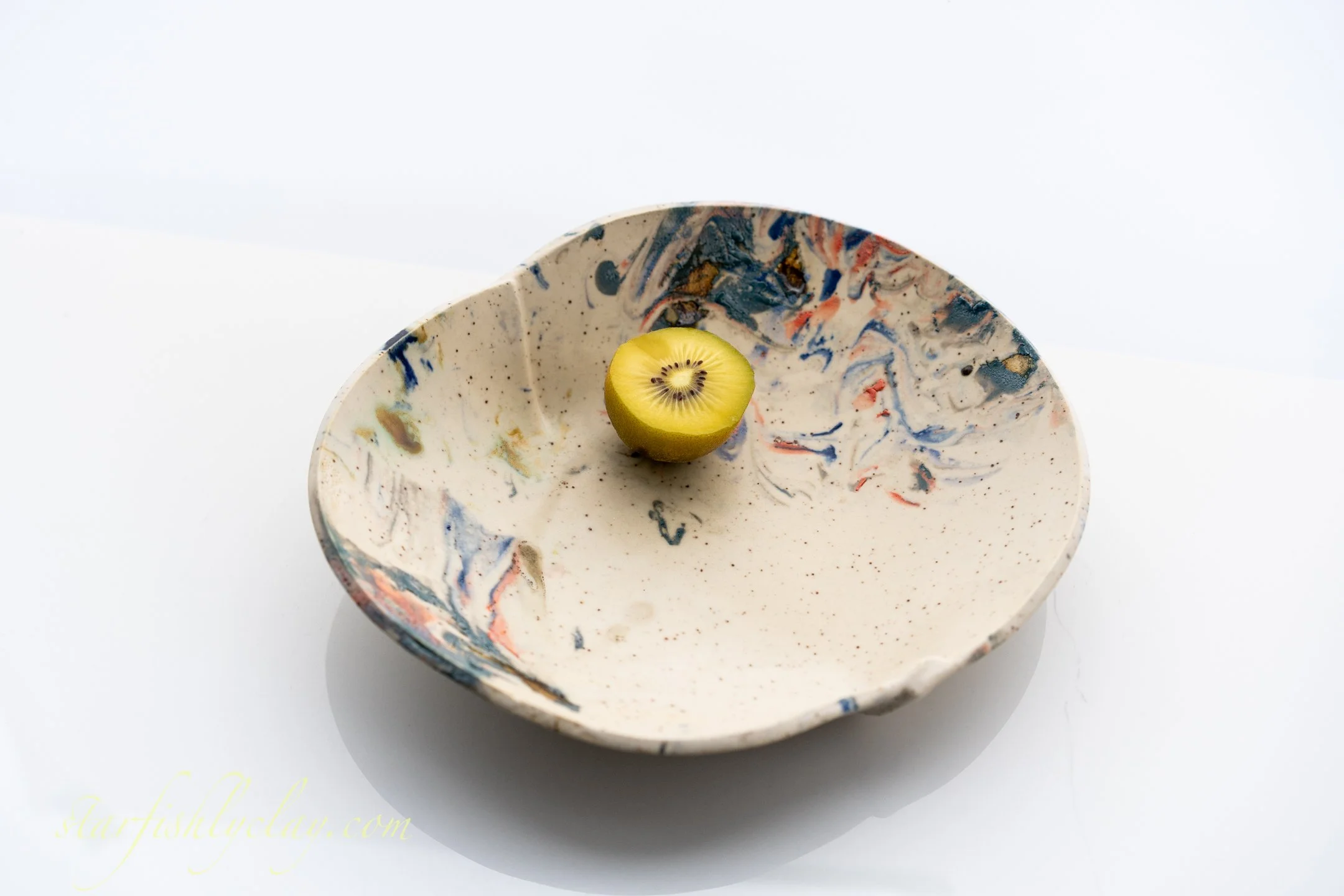 HANDMADE FRUIT BOWL.  CALGARY, ALBERTA.  POTTERY. CERAMICS.