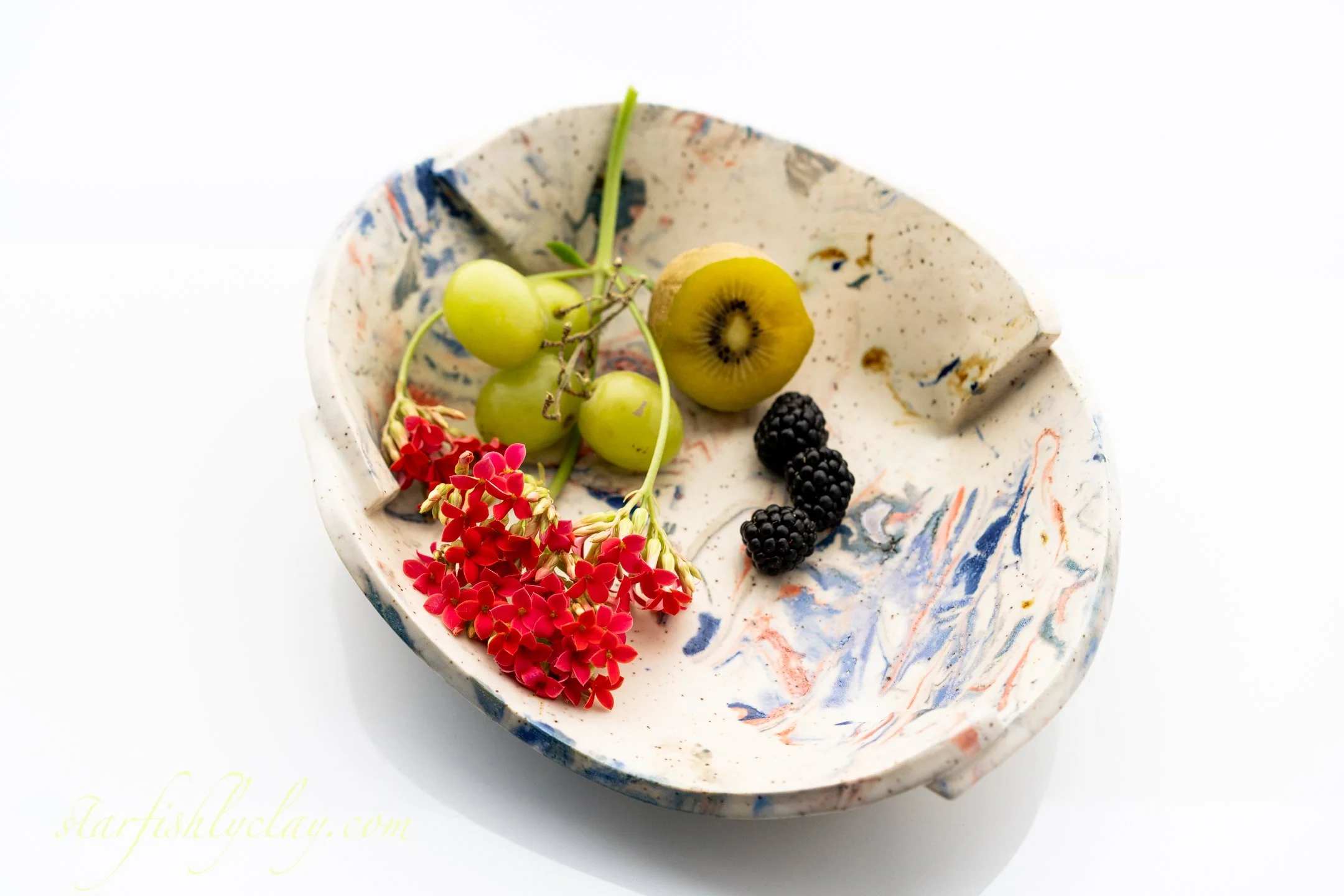 HANDMADE FRUIT BOWL.  CALGARY, ALBERTA.  POTTERY. CERAMICS.